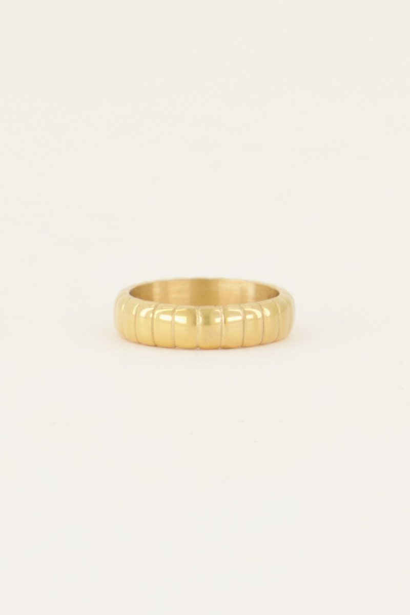 Gevaar graan heel fijn My Jewellery iconic ring met ribbels - Change-online