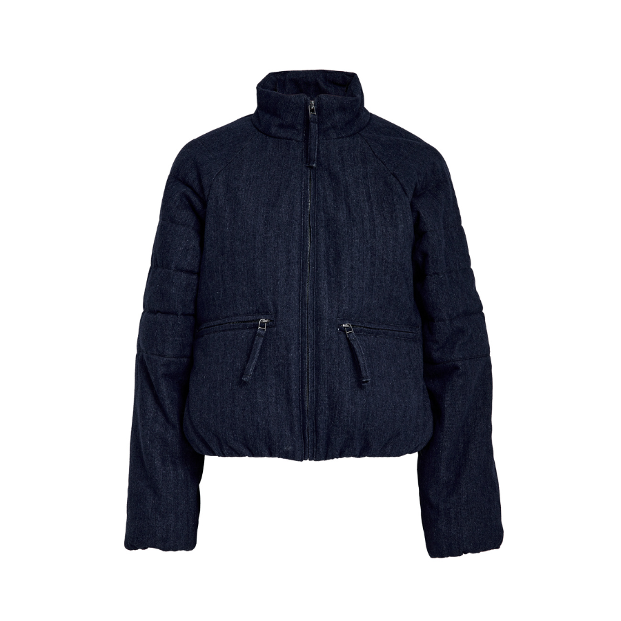 Desires Ivory Denim Puffer Jacket