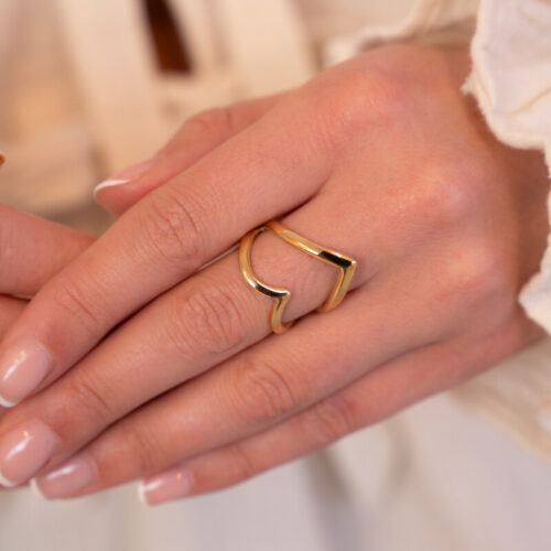 My Jewellery bold statement ring met groot open hart