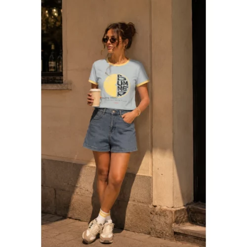 Denim shorts light blue
