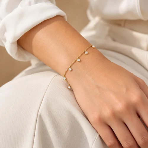 Armband Claire goudkleur met steentjes | CHANGE